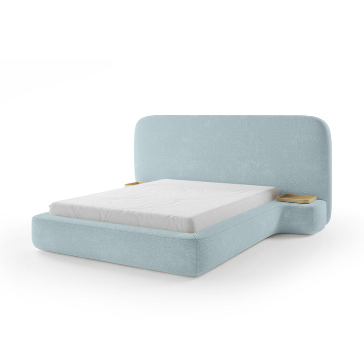 Łóżko Tapicerowane Genz 200 Lodowy Lazur