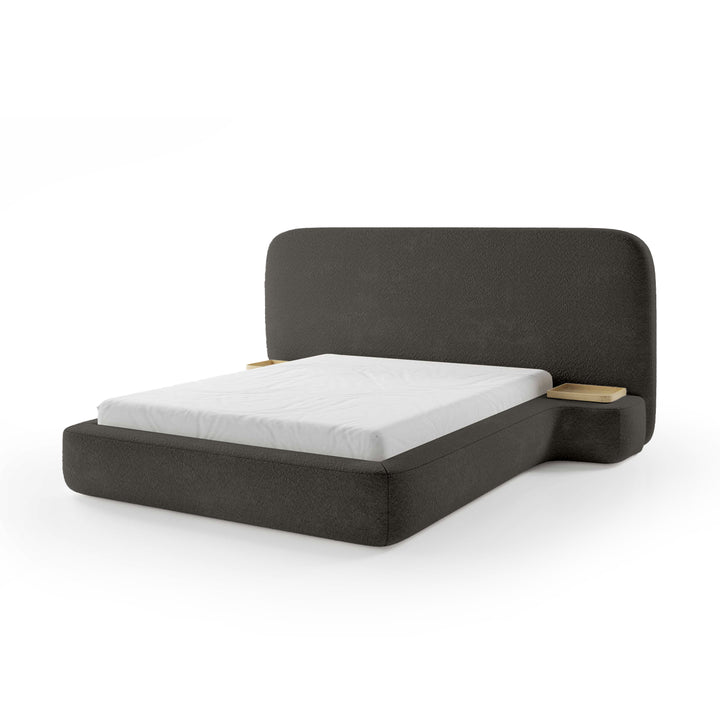 Łóżko Tapicerowane Genz 200 Bazaltowy Brąz