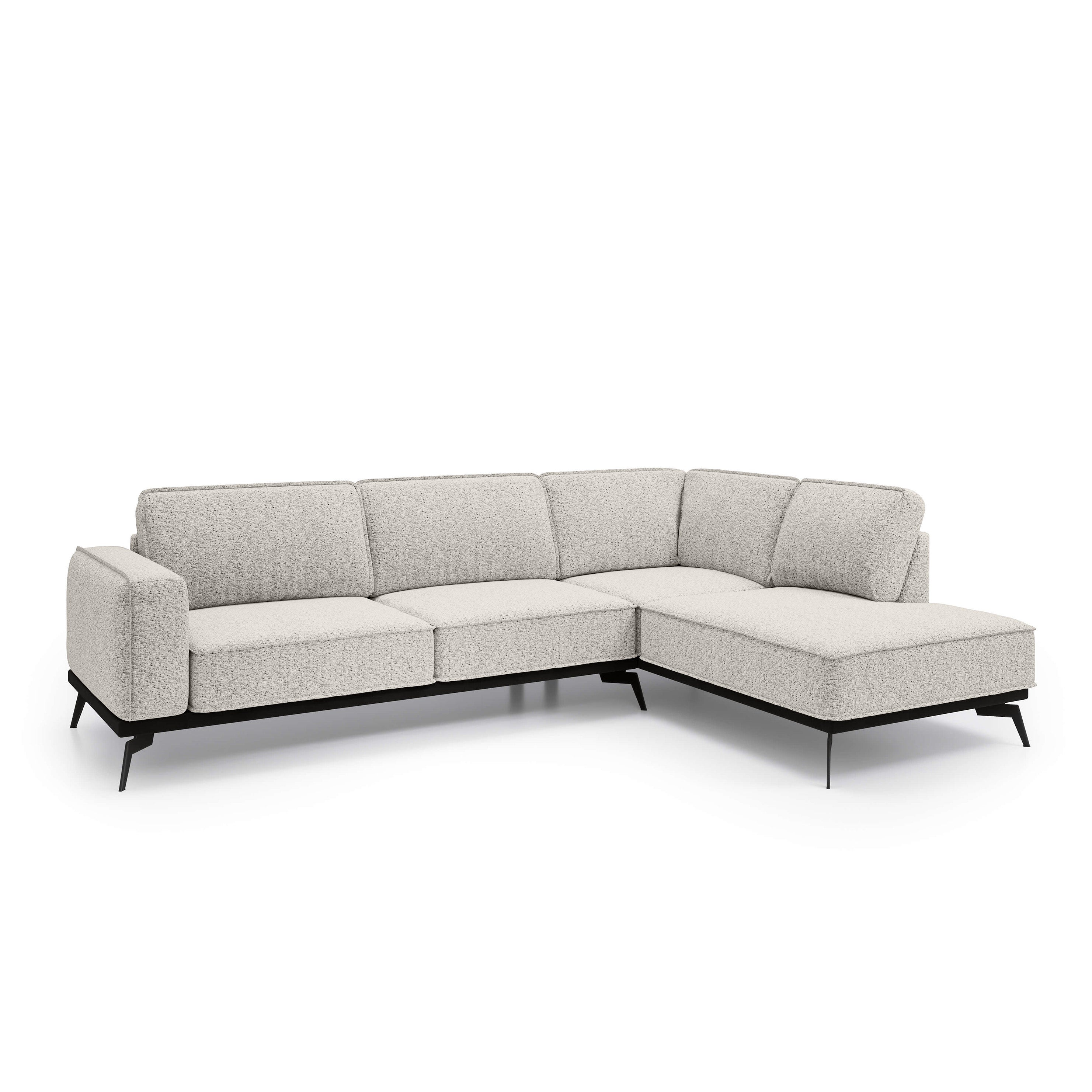 Narożnik Premium 293 cm w stylu nowoczesnym | Rosalia Prawostronna Kremowy Taupe (ARAGON 03)