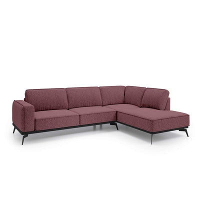 Narożnik Premium 293 cm w stylu nowoczesnym | Rosalia Prawostronna Bordowy Mat (ARAGON 69)