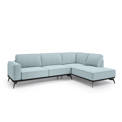Narożnik Premium 293 cm w stylu nowoczesnym | Rosalia Prawostronna Lodowy Lazur (ARAGON 70)