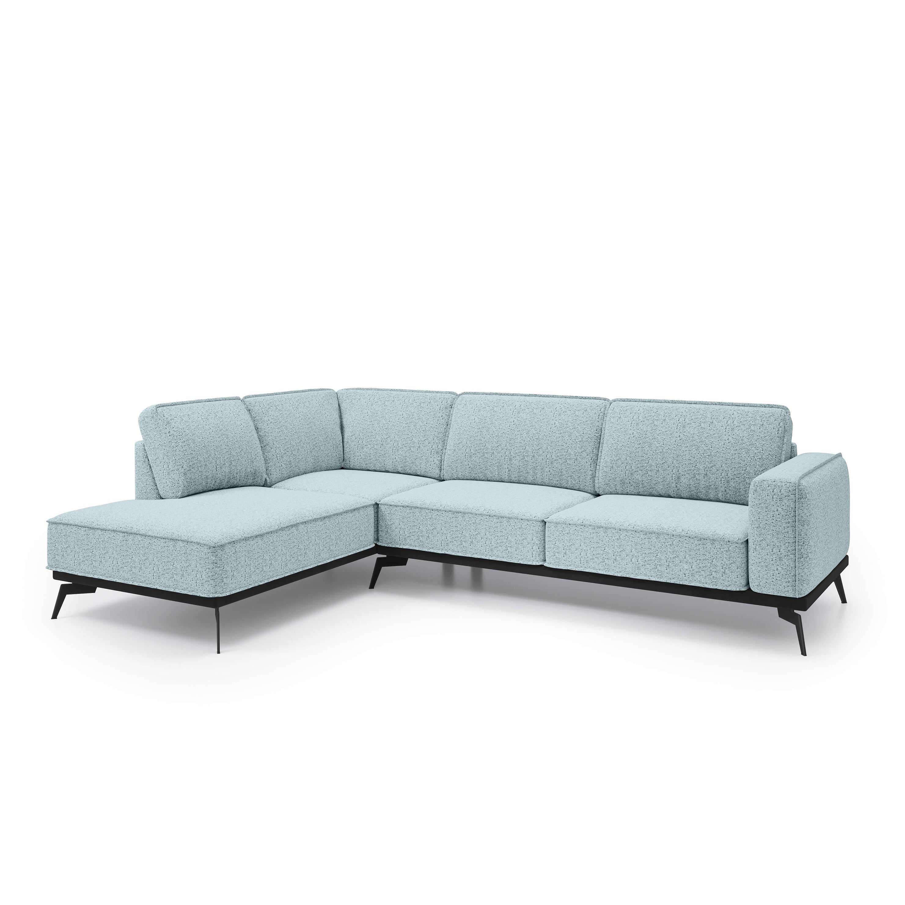 Narożnik Premium 293 cm w stylu nowoczesnym | Rosalia Lewostronna Lodowy Lazur (ARAGON 70)