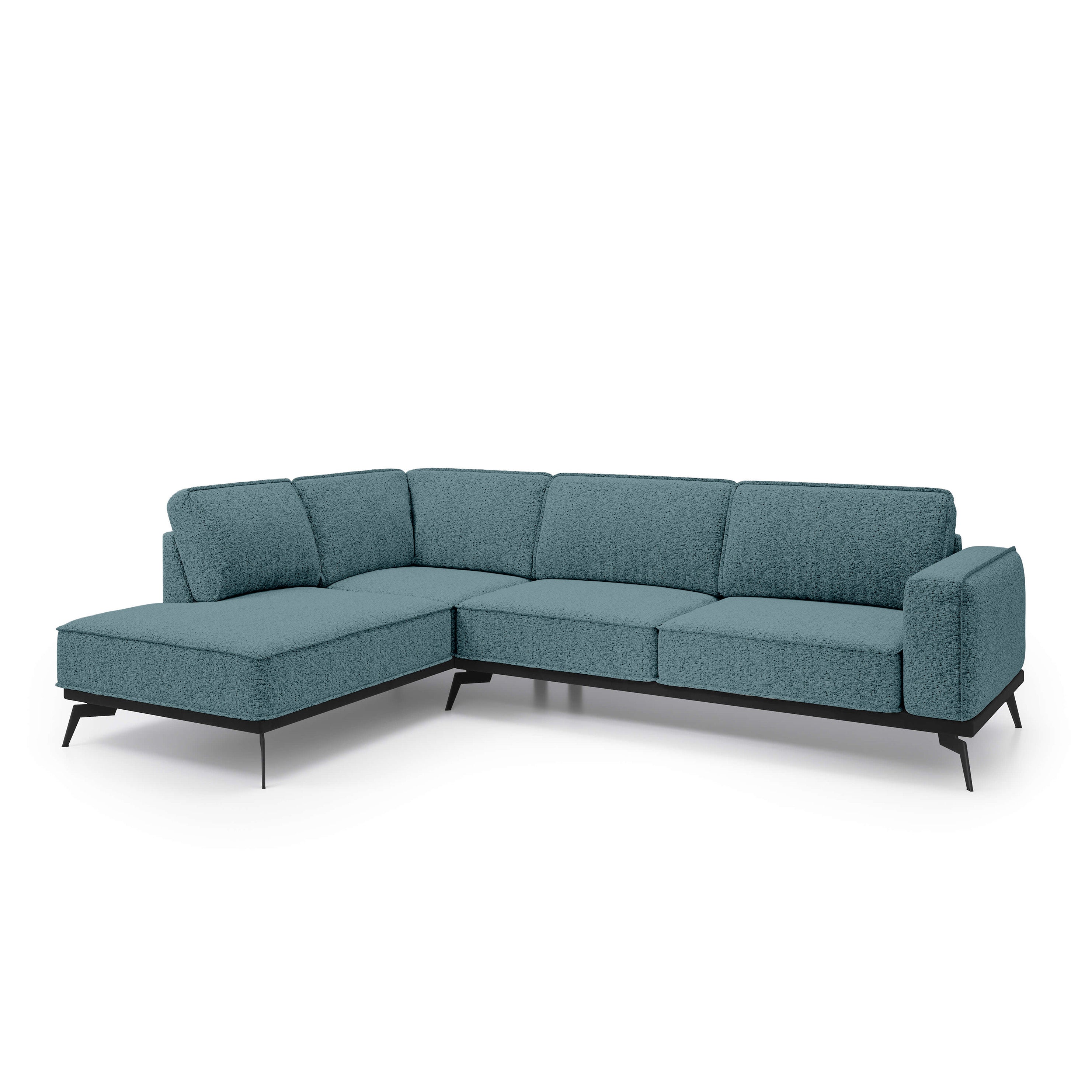 Narożnik Premium 293 cm w stylu nowoczesnym | Rosalia Lewostronna Oceaniczna Stal (ARAGON 75)