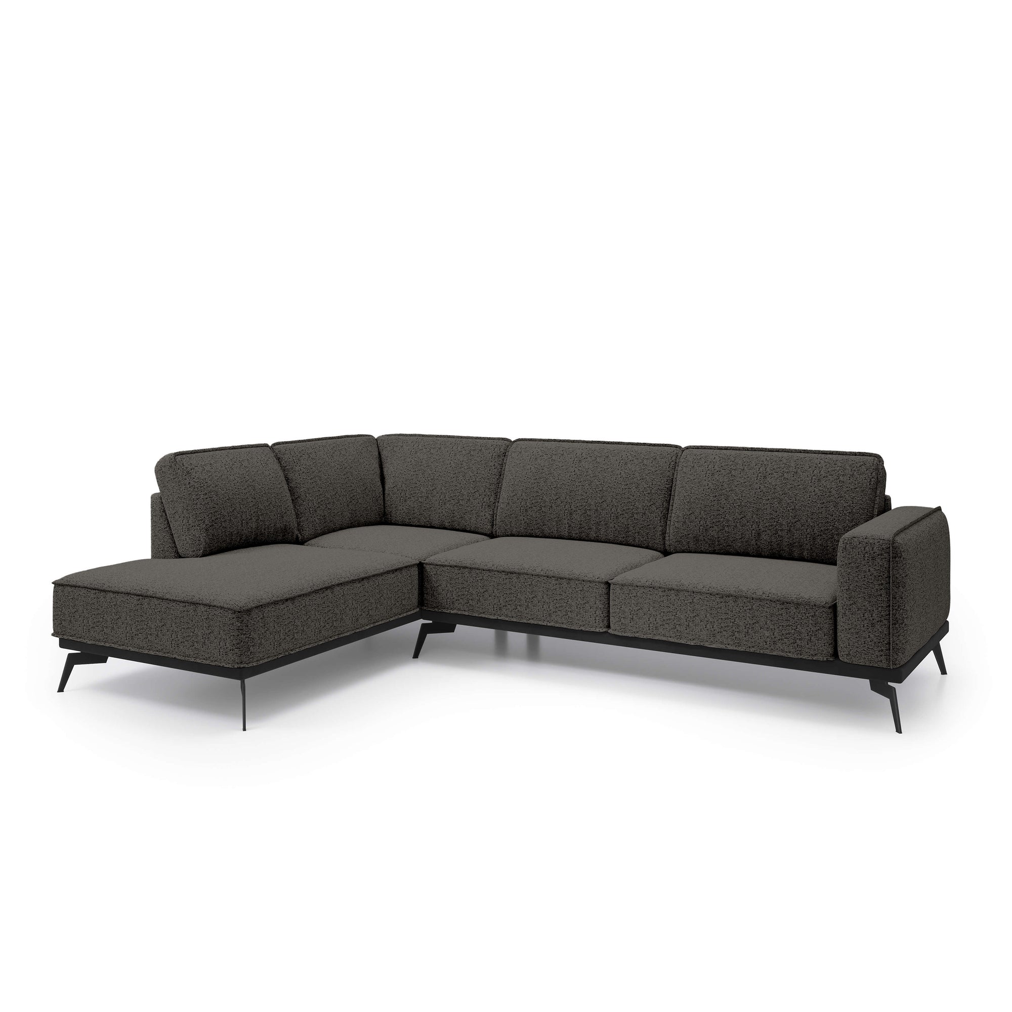 Narożnik Premium 293 cm w stylu nowoczesnym – tkanina Aragon, sprężyny faliste, wysokie nóżki | Rosalia