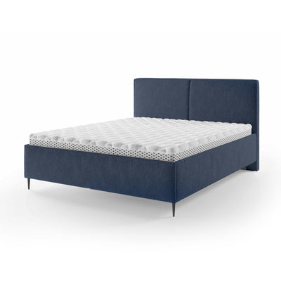 Łóżko tapicerowane z pojemnikiem w stylu minimalistycznym | Hatti 180 200 Granatowy Pył (PERFECT HARMONY 77)