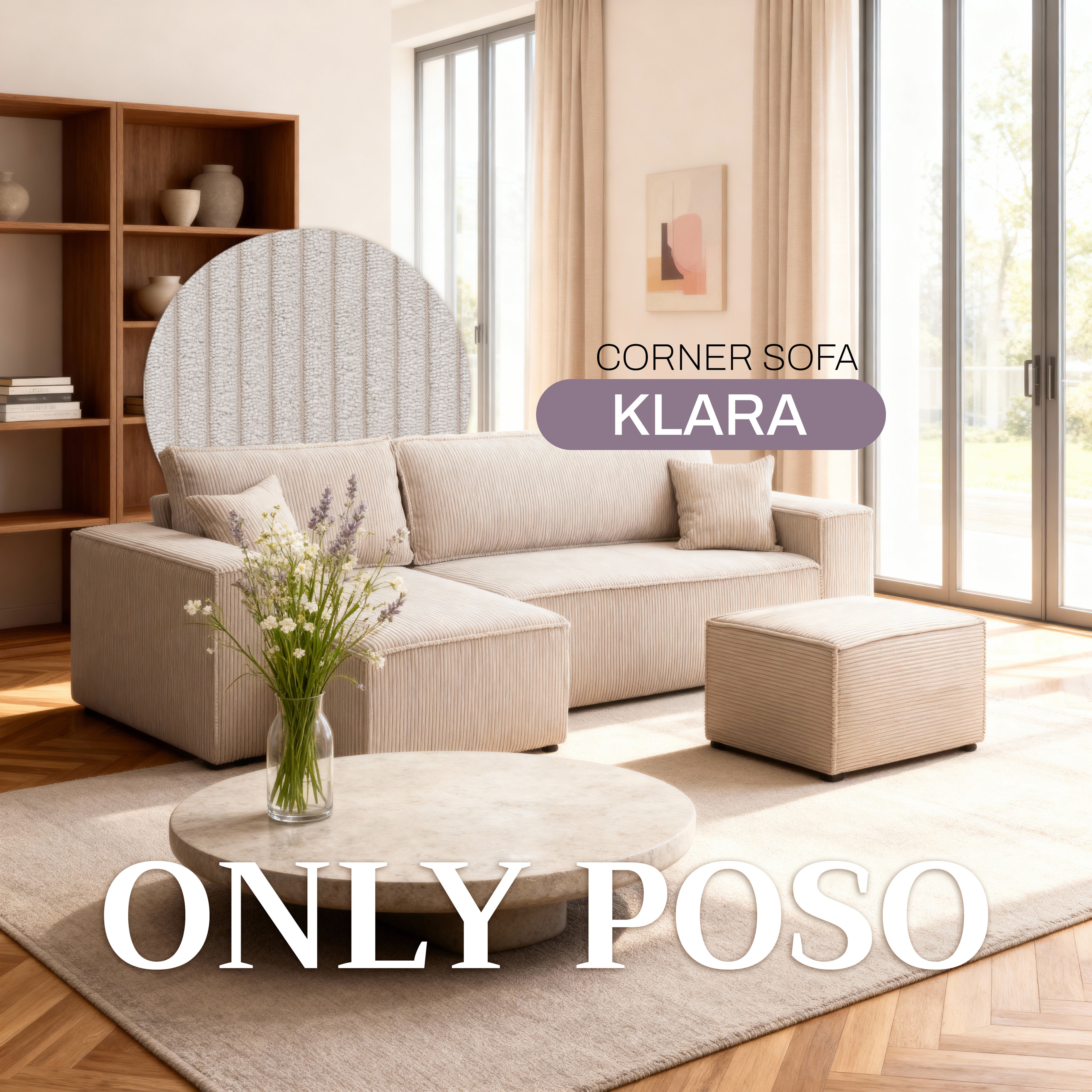 Próbnik tkanin Sztruks Zielony Dąb