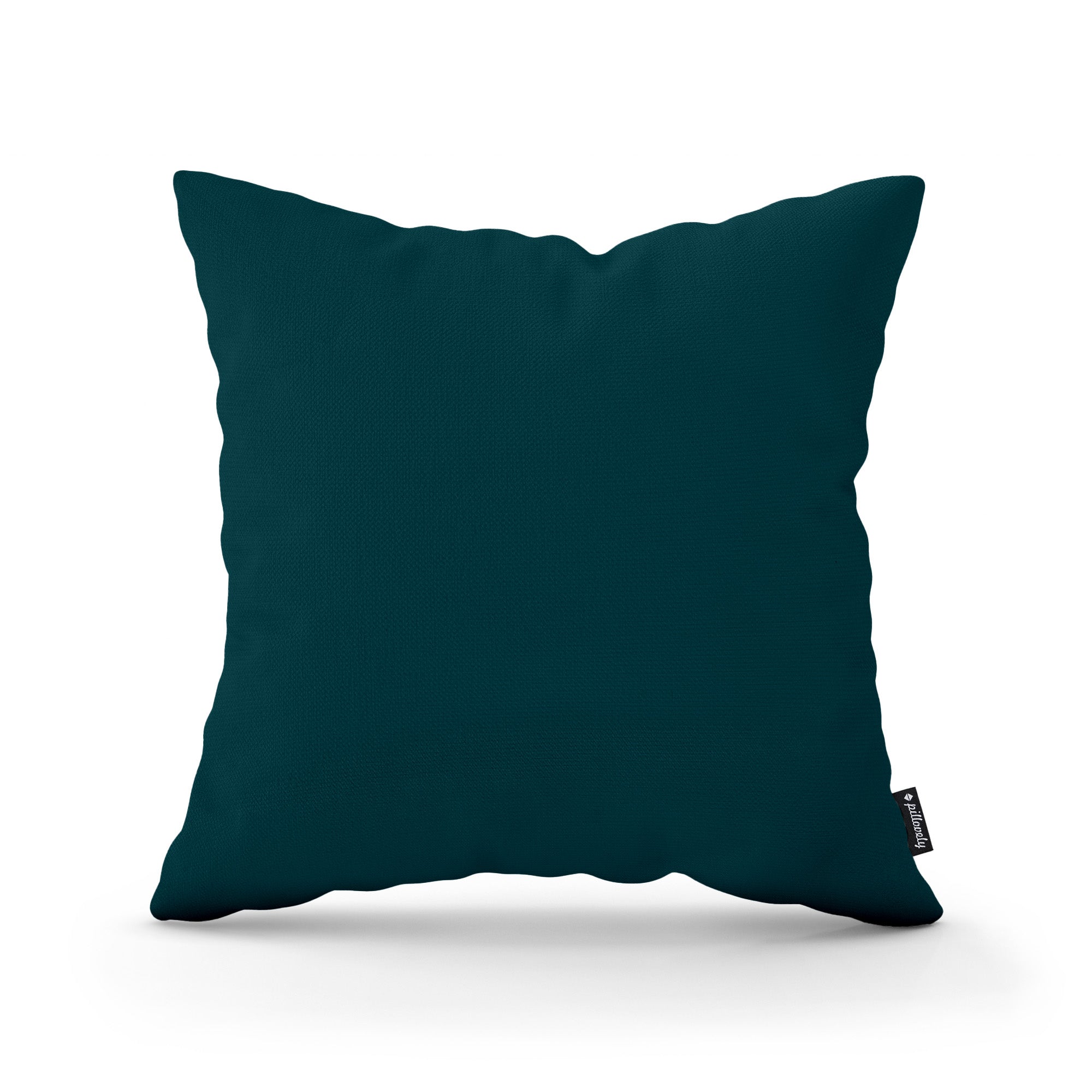 Poduszka dekoracyjna 45×45 cm w stylu minimalistycznym – gładka tkanina 100% PES, ukryty zamek | Gładka Morski Atrament (KRONOS 04)