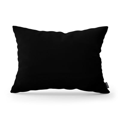 Poduszka dekoracyjna 40×55 cm w stylu modern i scandi, tkanina Kronos | Gładka Czarna Otchłań (KRONOS 07)