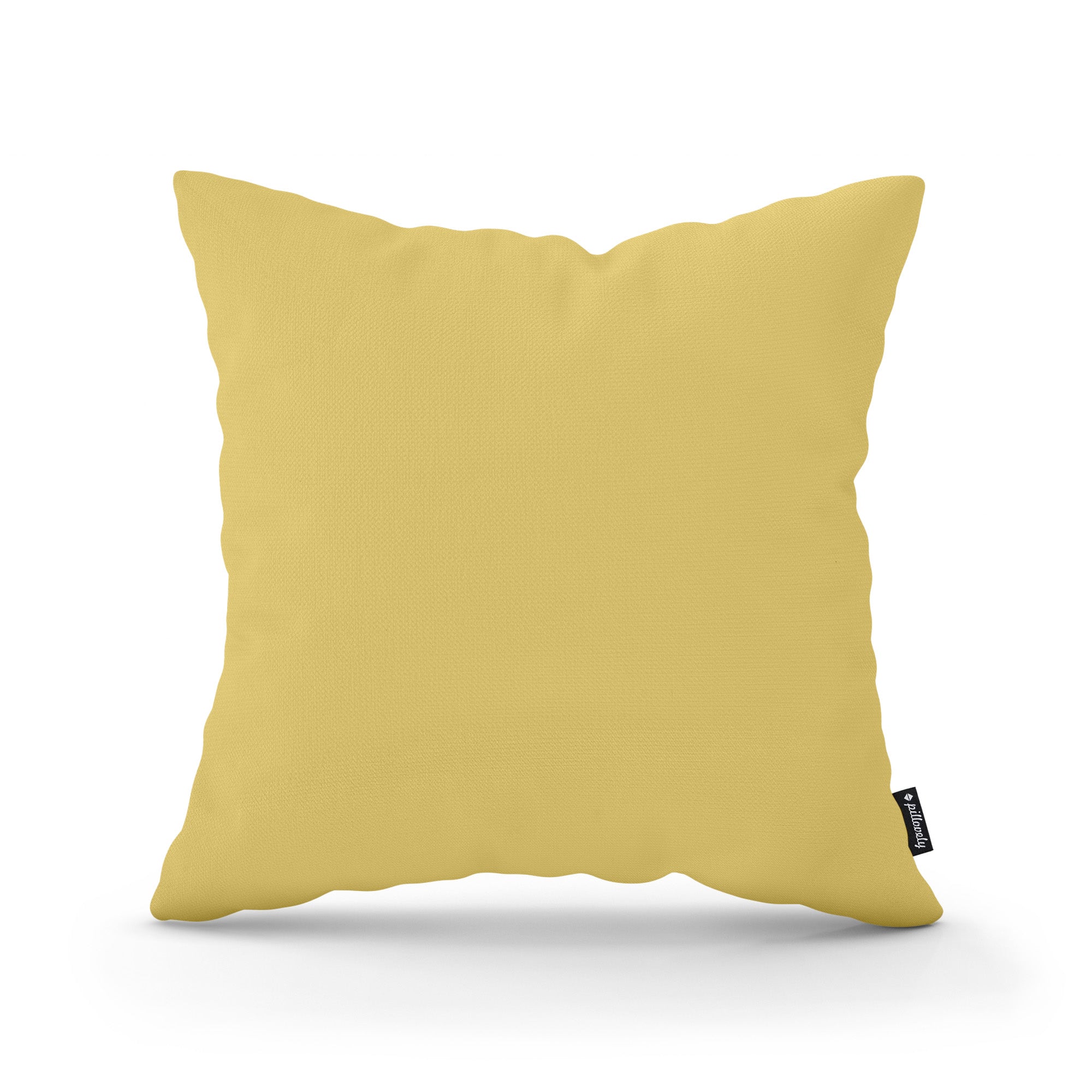 Poduszka dekoracyjna 45×45 cm w stylu minimalistycznym – gładka tkanina 100% PES, ukryty zamek | Gładka Złota Poświata (KRONOS 11)