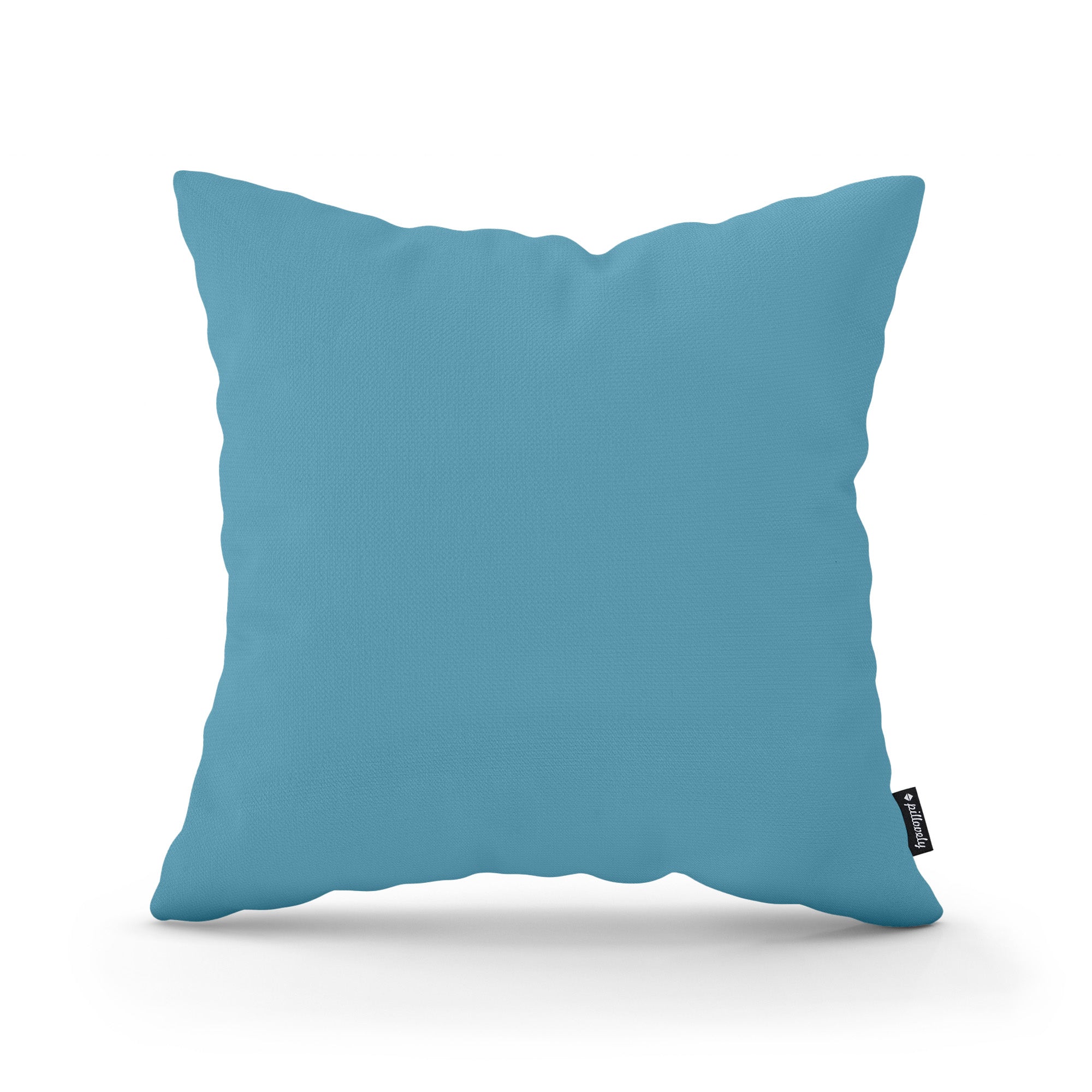 Poduszka dekoracyjna 45×45 cm w stylu minimalistycznym – gładka tkanina 100% PES, ukryty zamek | Gładka Atlantycki Lazur (KRONOS 12)