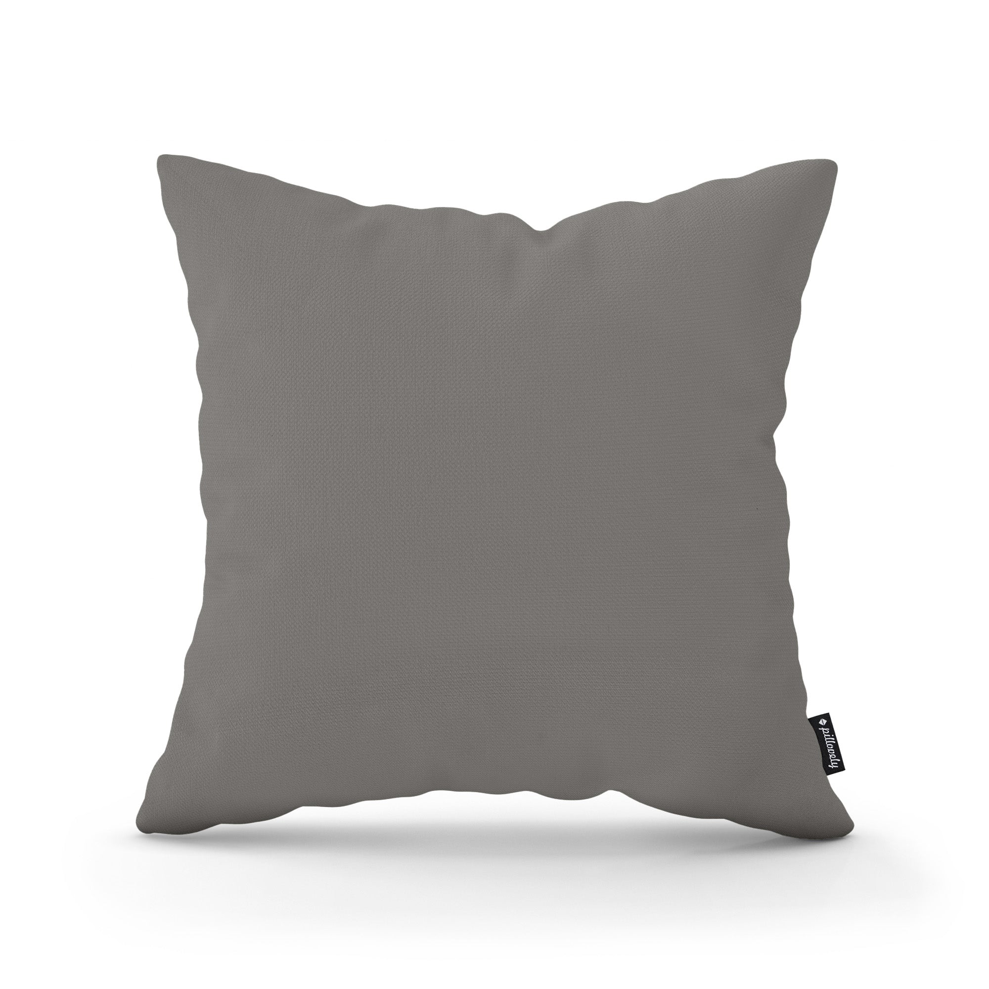 Poduszka dekoracyjna 45×45 cm w stylu minimalistycznym – gładka tkanina 100% PES, ukryty zamek | Gładka Mglisty Taupe (KRONOS 15)