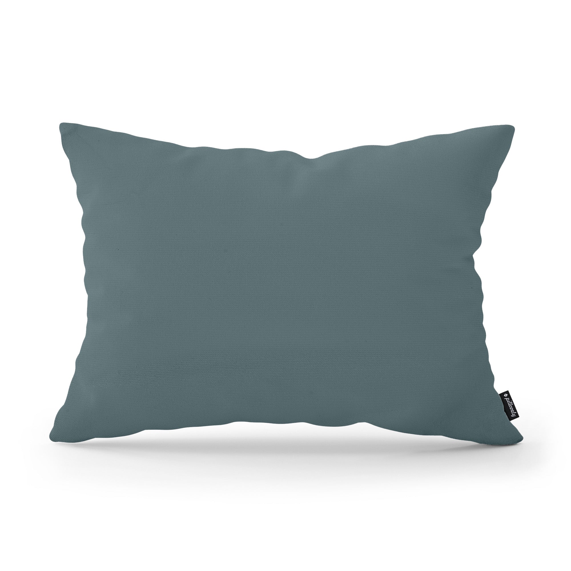 Poduszka dekoracyjna 40×55 cm w stylu modern i scandi – tkanina Kronos 100% PES, minimalistyczna forma | Gładka Stalowy Ocean (KRONOS 25)