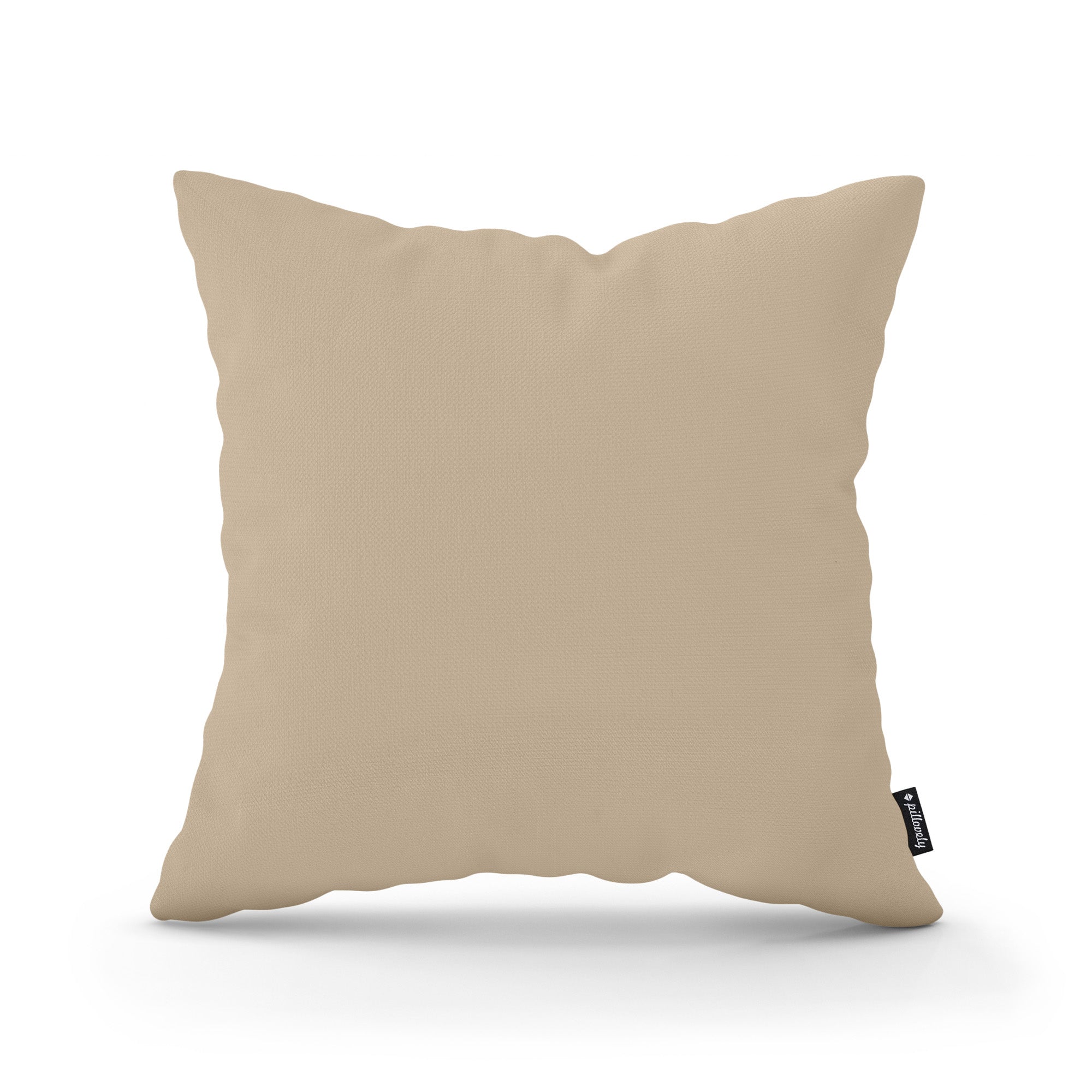 Poduszka dekoracyjna 45×45 cm w stylu minimalistycznym – gładka tkanina 100% PES, ukryty zamek | Gładka Piaskowy Len (KRONOS 35)