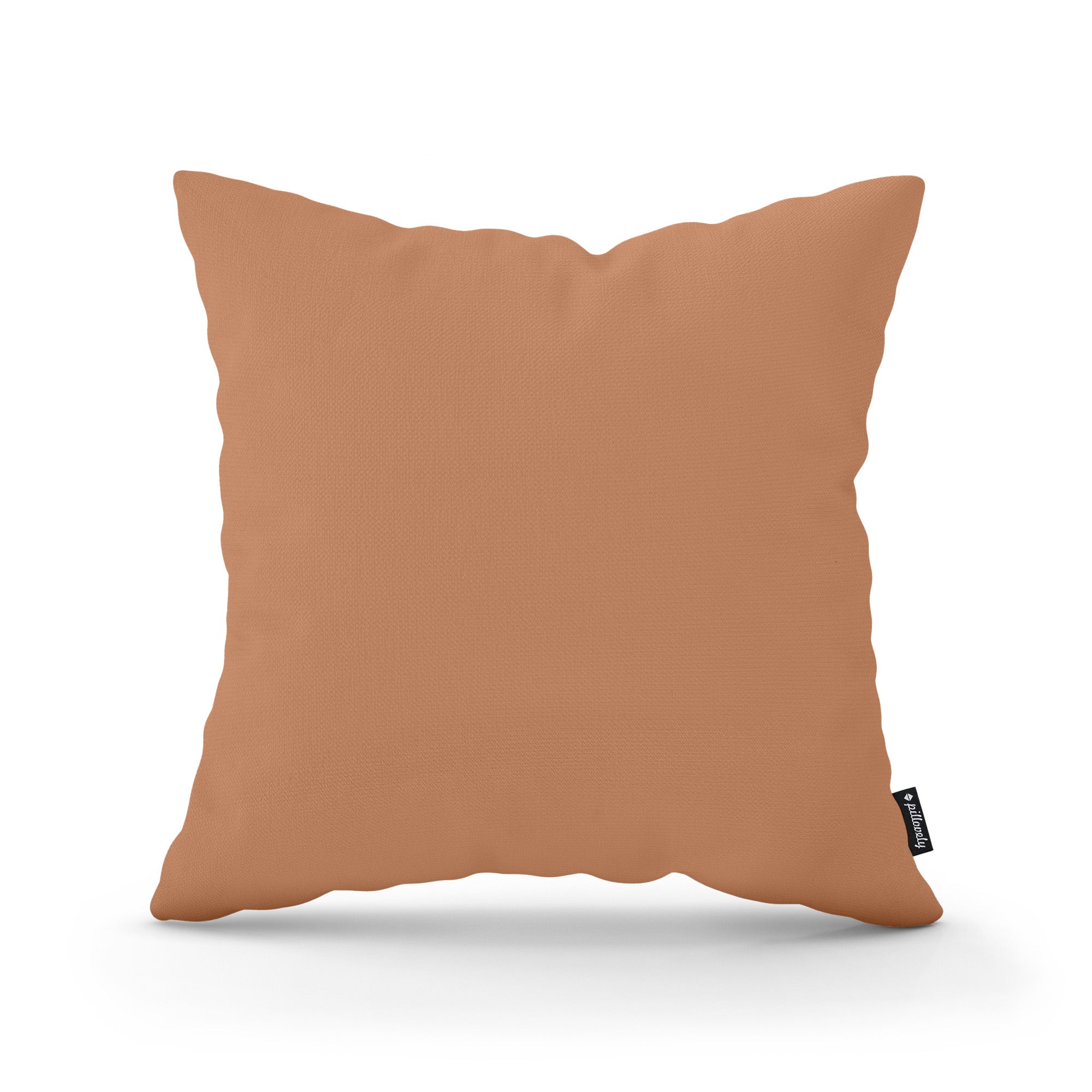 Poduszka dekoracyjna 45×45 cm w stylu minimalistycznym – gładka tkanina 100% PES, ukryty zamek | Gładka Jesienna Sepia (KRONOS 41)