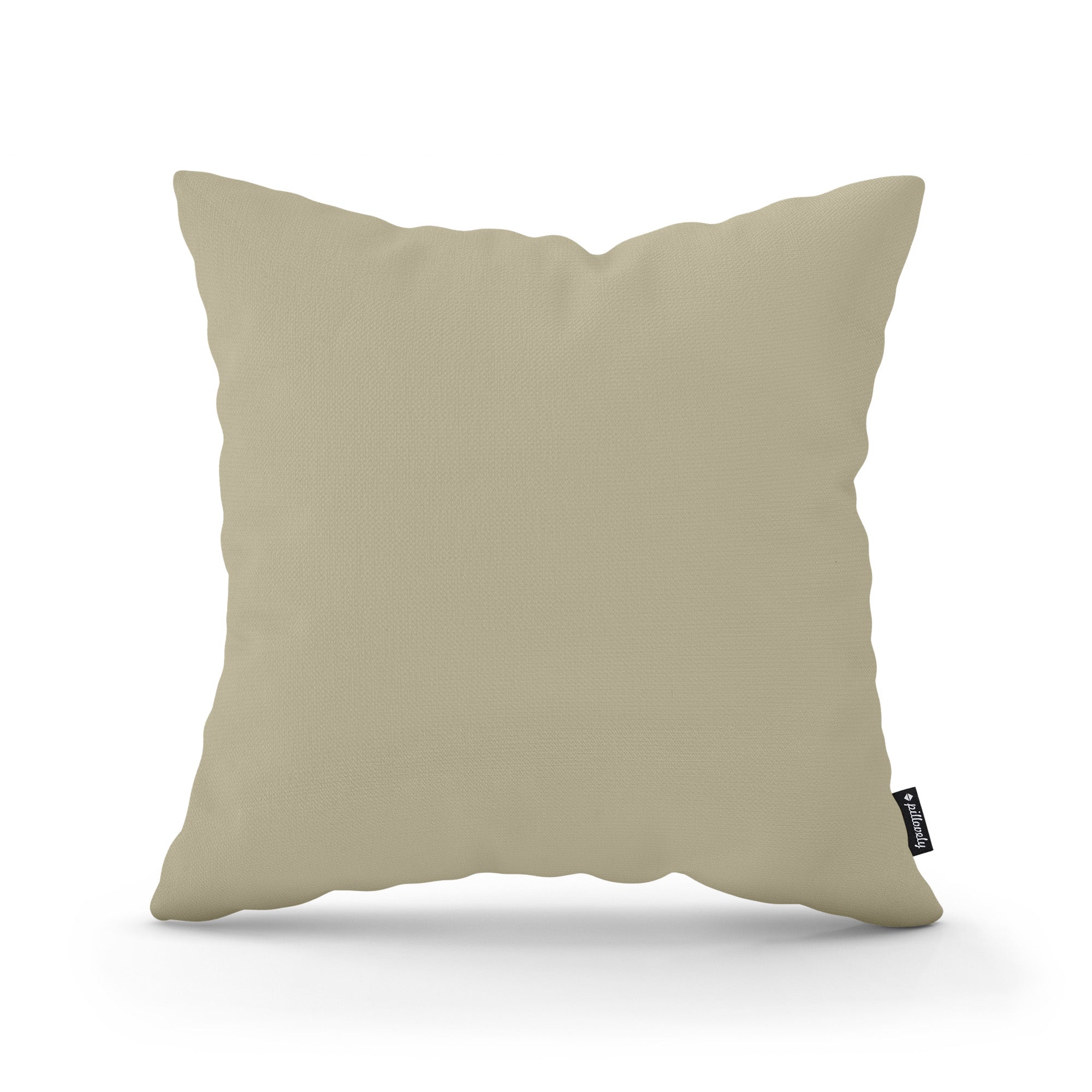 Poduszka dekoracyjna 45×45 cm w stylu minimalistycznym – gładka tkanina 100% PES, ukryty zamek | Gładka Pastelowy Taupe (KRONOS 45)