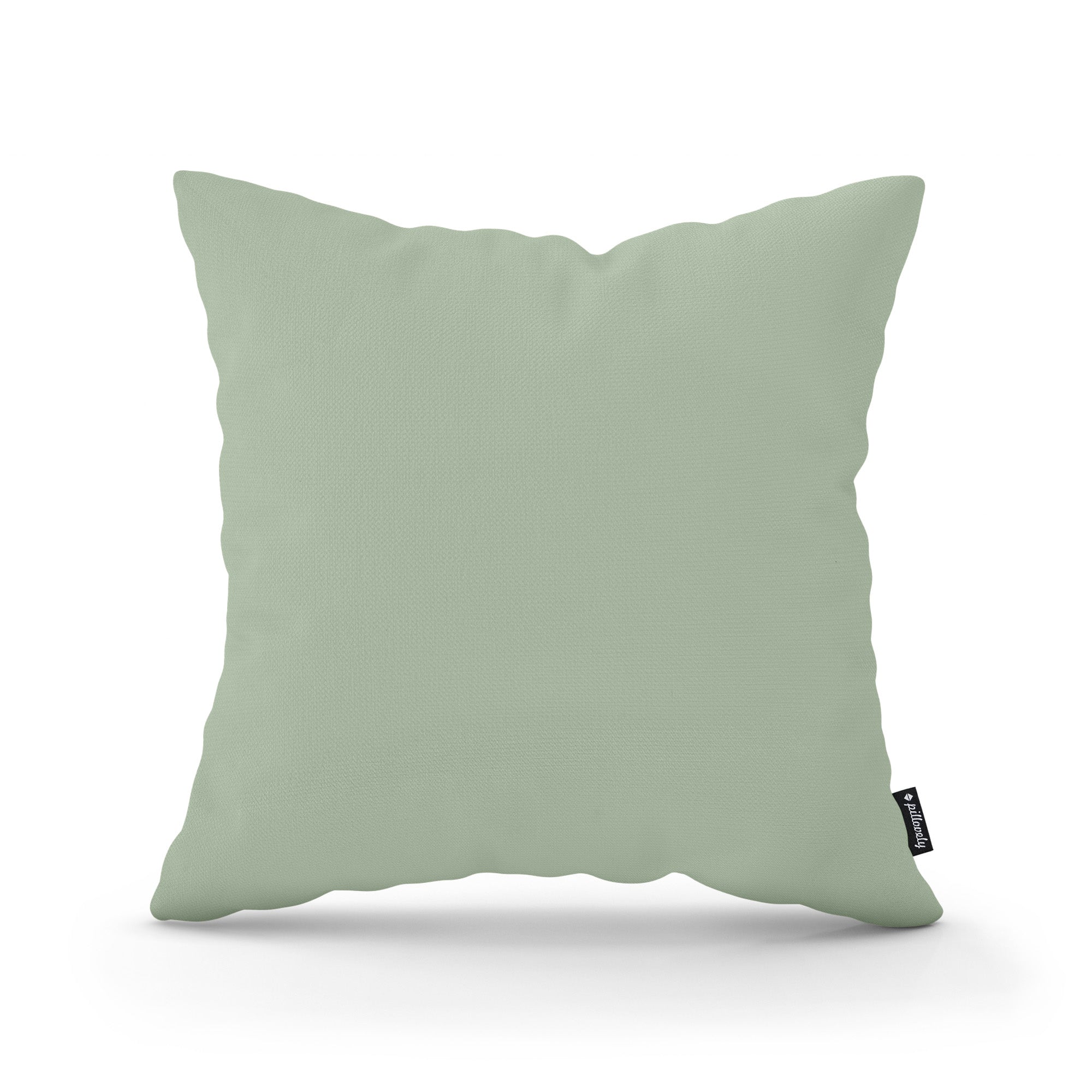 Poduszka dekoracyjna 45×45 cm w stylu minimalistycznym – gładka tkanina 100% PES, ukryty zamek | Gładka Zielona Mgła (KRONOS 47)