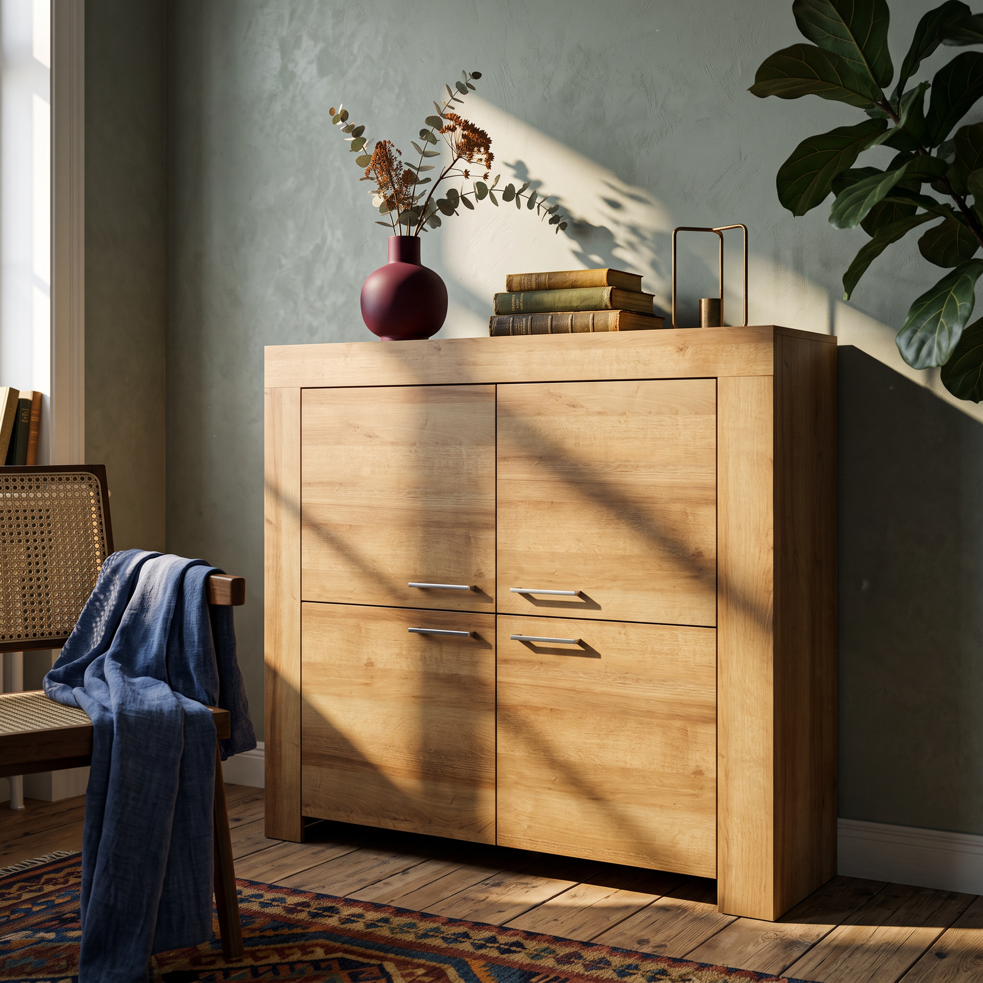 Komoda do przechowywania 120x117 w stylu skandynawskim | Gorky