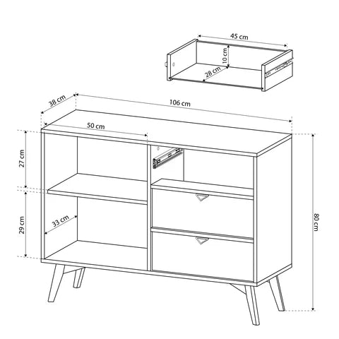Komoda Mandala z Szufladami 106x80