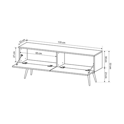 Szafka RTV 135x30 w stylu nowoczesnym | Meva