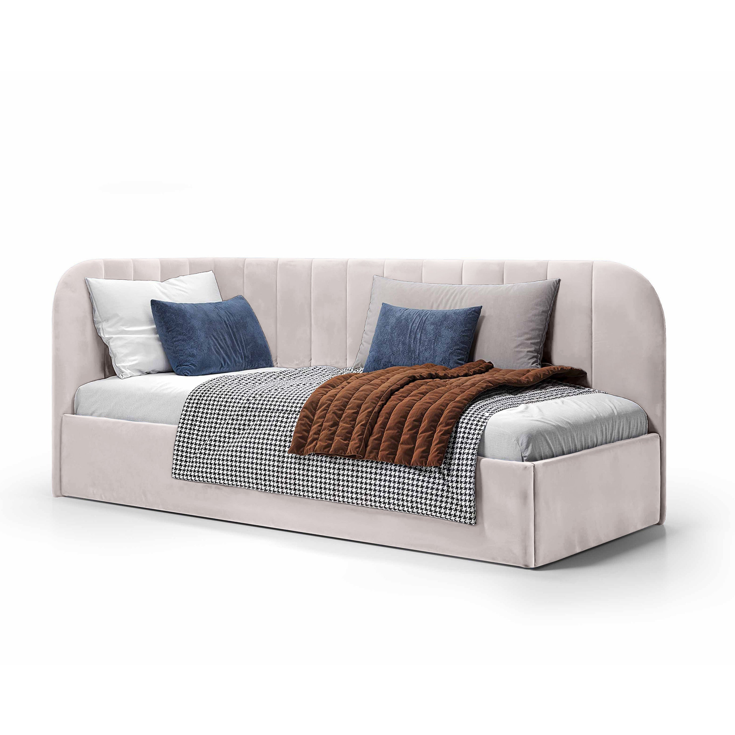 Łóżko Narożne Mily Prawo Alabastrowa Poświata