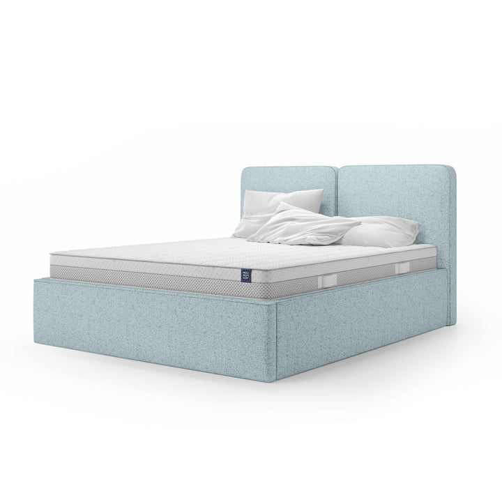Łóżko Tapicerowane Mokka 200 Lodowy Lazur