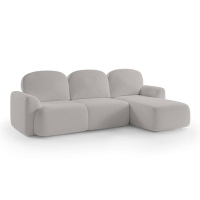 Narożnik z funkcją spania 3–4 osobowy DL 260 cm w stylu nowoczesnym | Bulu Prawostronna Popieliste Lustro (PERFECT HARMONY 80)