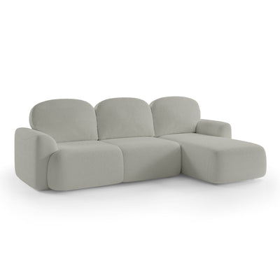 Narożnik z funkcją spania 3–4 osobowy DL 260 cm w stylu nowoczesnym | Bulu Prawostronna Piaskowy Mat (PERFECT HARMONY 83)