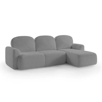 Narożnik z funkcją spania 3–4 osobowy DL 260 cm w stylu nowoczesnym | Bulu Prawostronna Kamienna Mgła (PERFECT HARMONY 85)