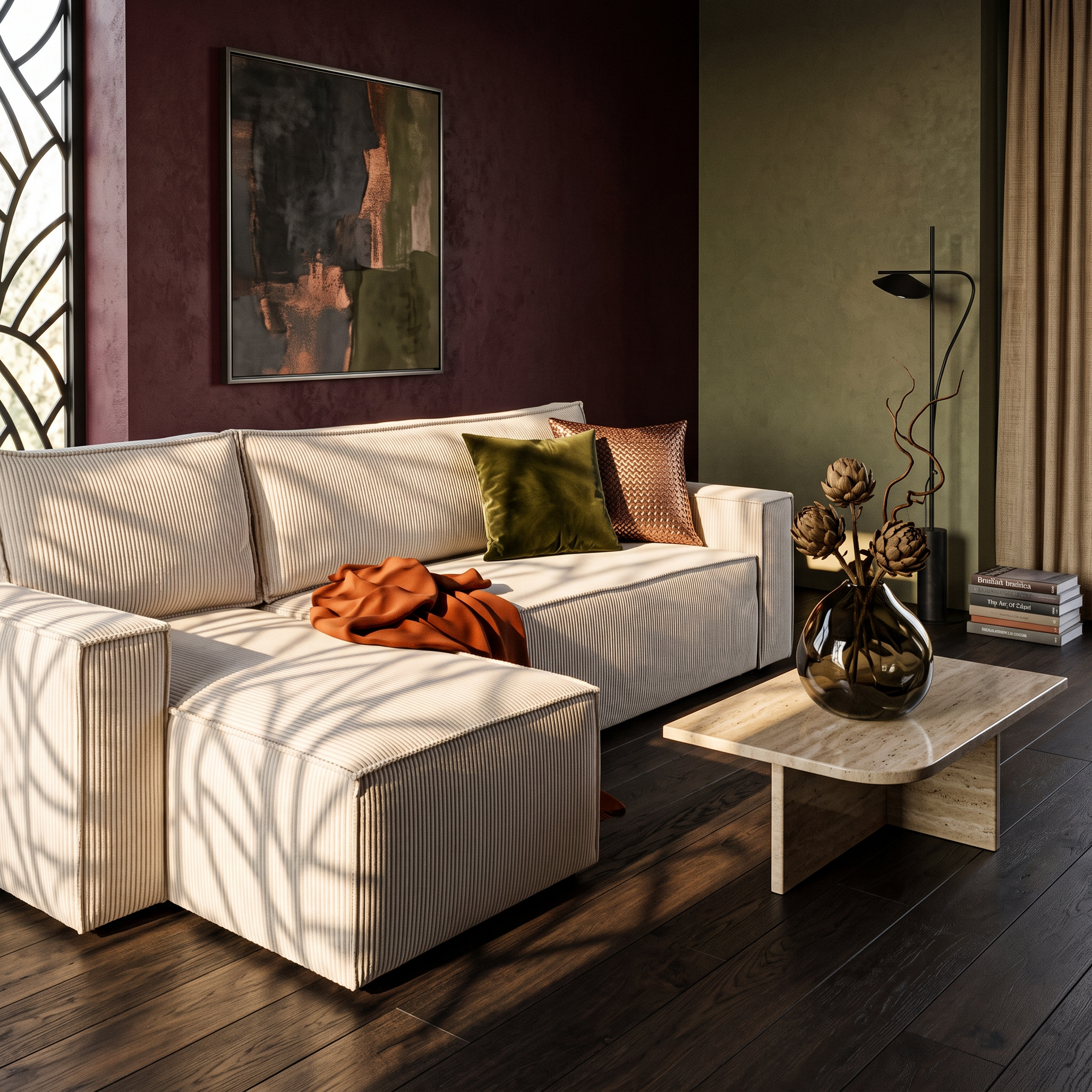 Narożnik uniwersalny z funkcją spania 3-osobowy 200x142–154 w stylu loft | Agi