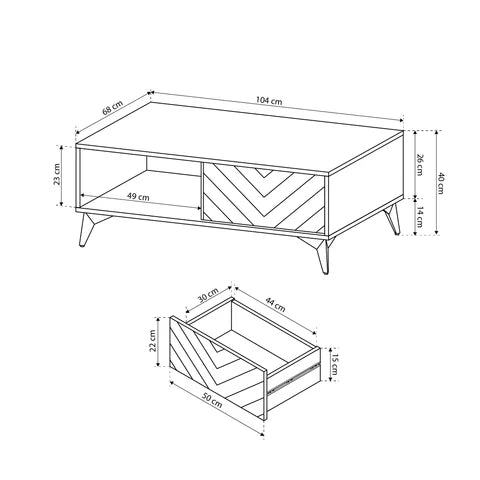 Stolik kawowy Nirwana 104x40