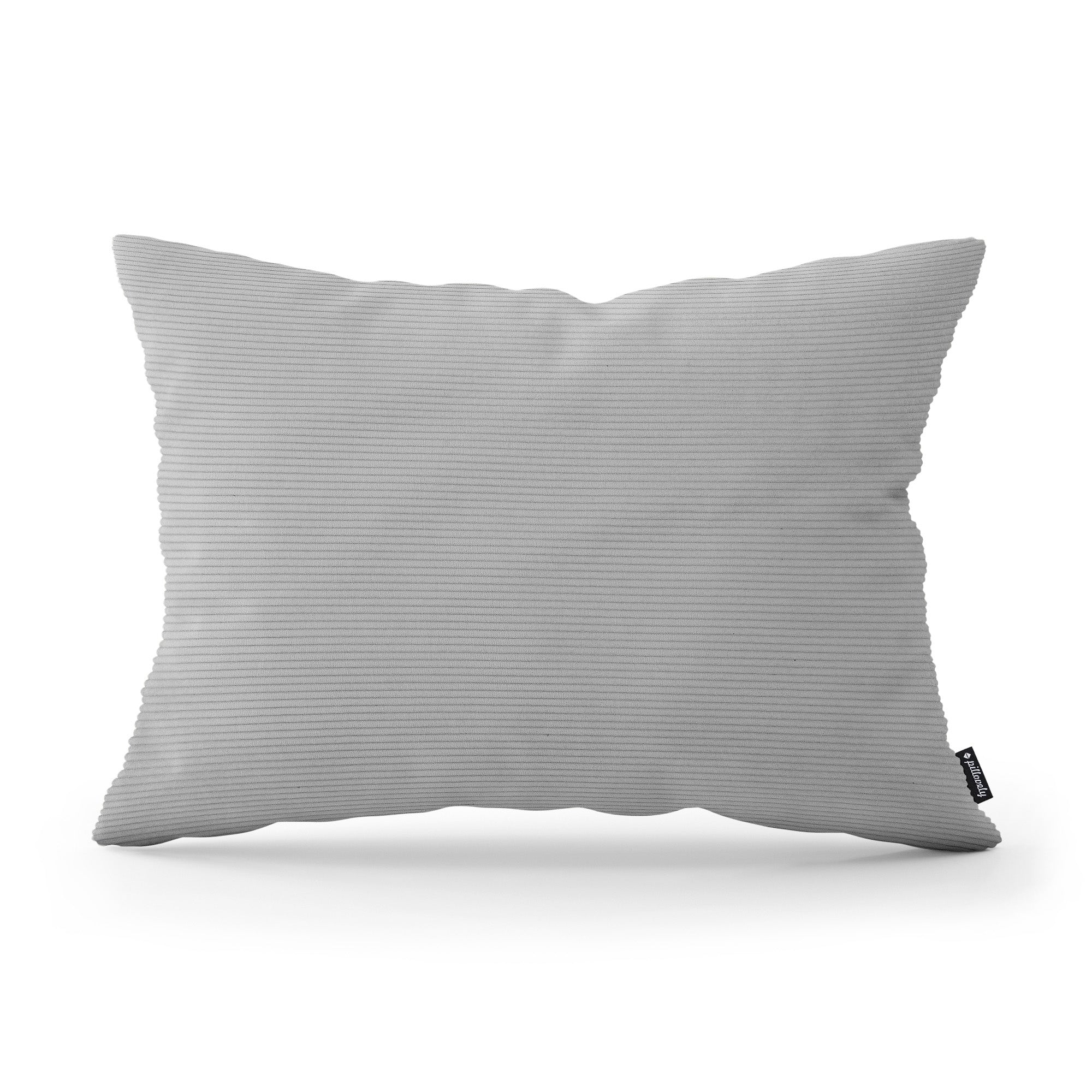 Poduszka dekoracyjna 40×55 cm do salonu w stylu loft – miękka tkanina sztruksowa, strukturalna faktura | Sztruks Platynowy Popiół (ONTARIO 14)