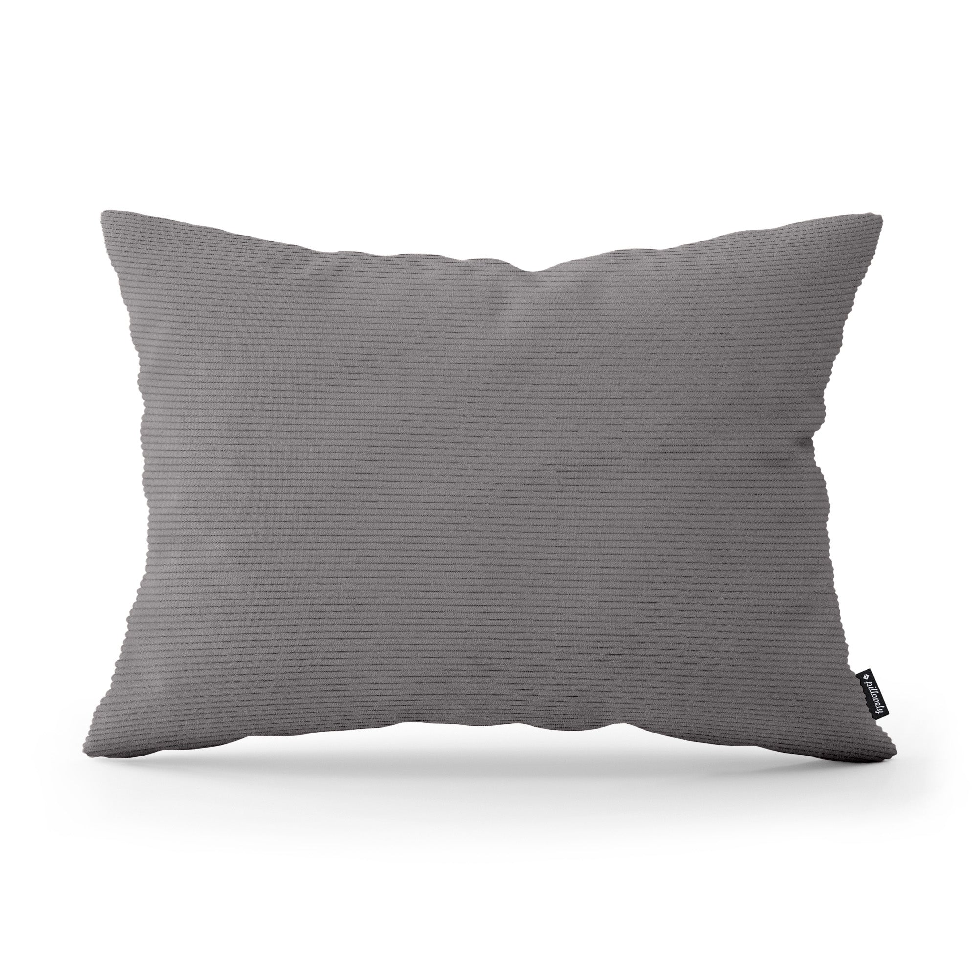 Poduszka dekoracyjna 40×55 cm do salonu w stylu loft – miękka tkanina sztruksowa, strukturalna faktura | Sztruks Taupe Mglisty (ONTARIO 15)