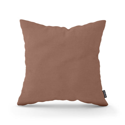 Poduszka dekoracyjna 45×45 cm w stylu scandi i boho | Sztruks Brązowa Patyna (ONTARIO 30)