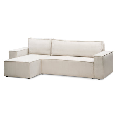 Narożnik uniwersalny z funkcją spania 3-osobowy 200x142–154 w stylu loft | Agi
