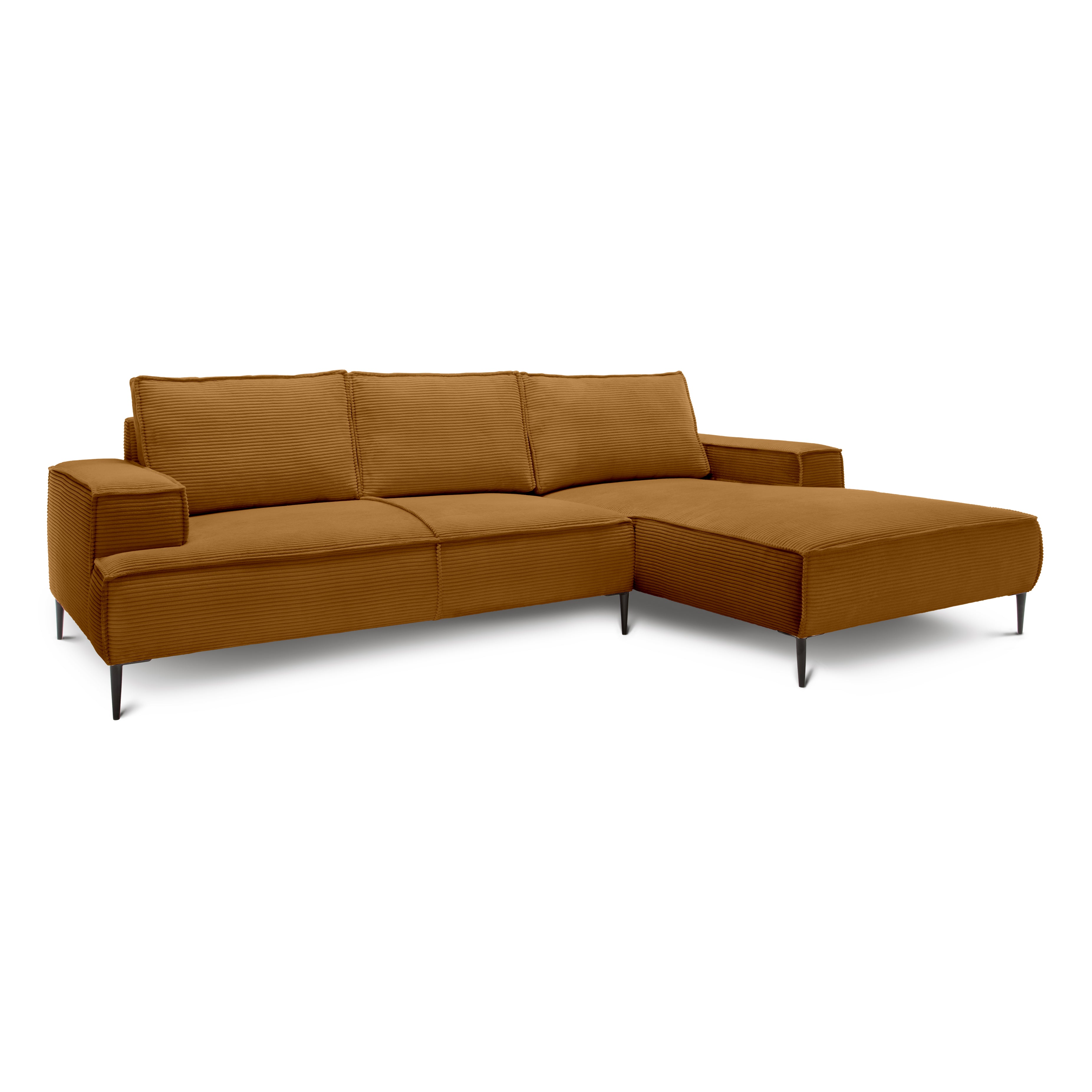 Narożnik 3-osobowy 275 cm w stylu modern classic | May Karmel (POSO 42) Prawostronny
