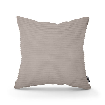 Poduszka dekoracyjna 45×45 cm w stylu scandi i boho | Szeroki Sztruks Szampański Popiół (POSO 03)