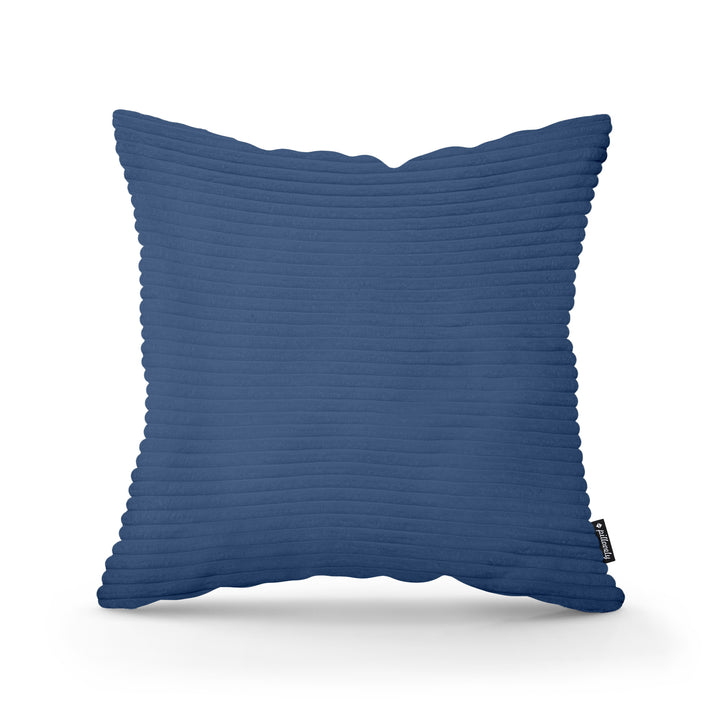 Poduszka Dekoracyjna Szeroki Sztruks 45x45 Granatowy Grafit