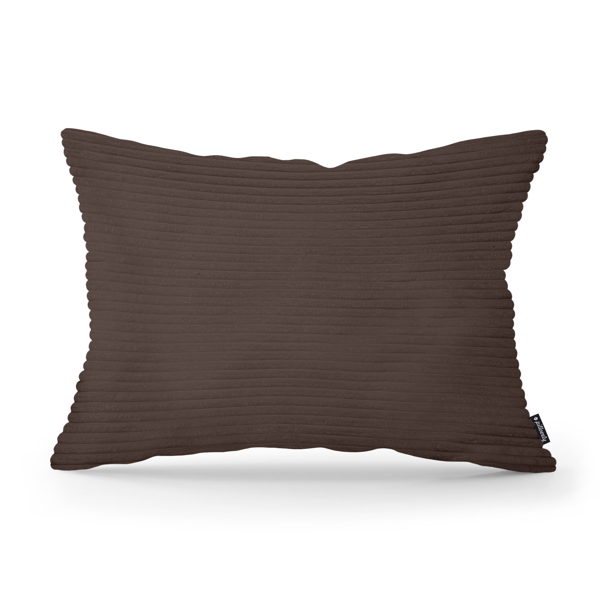 Poduszka Dekoracyjna Szeroki Sztruks 40x55 Ciemny Orzech