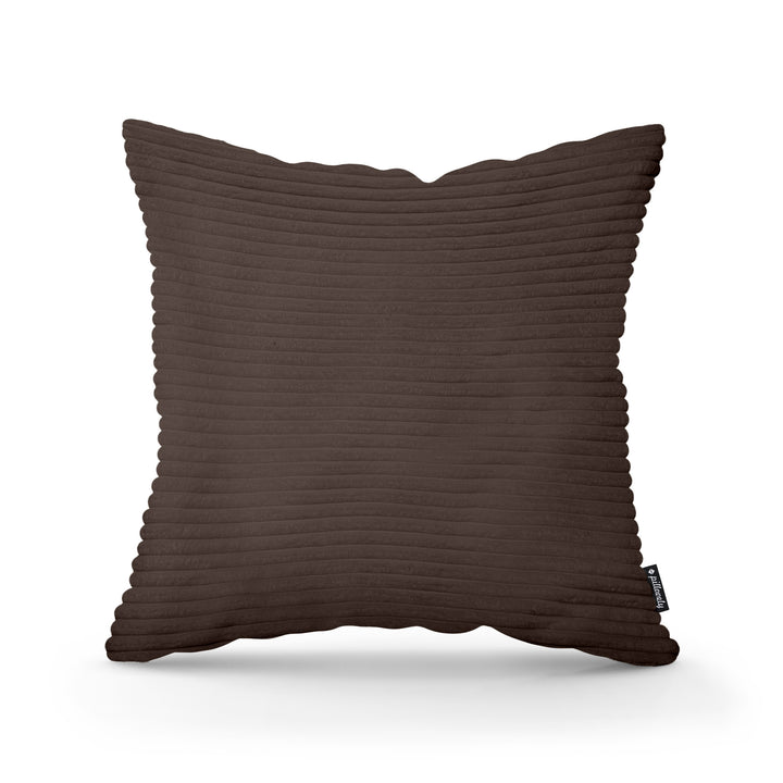 Poduszka Dekoracyjna Szeroki Sztruks 45x45 Ciemny Orzech