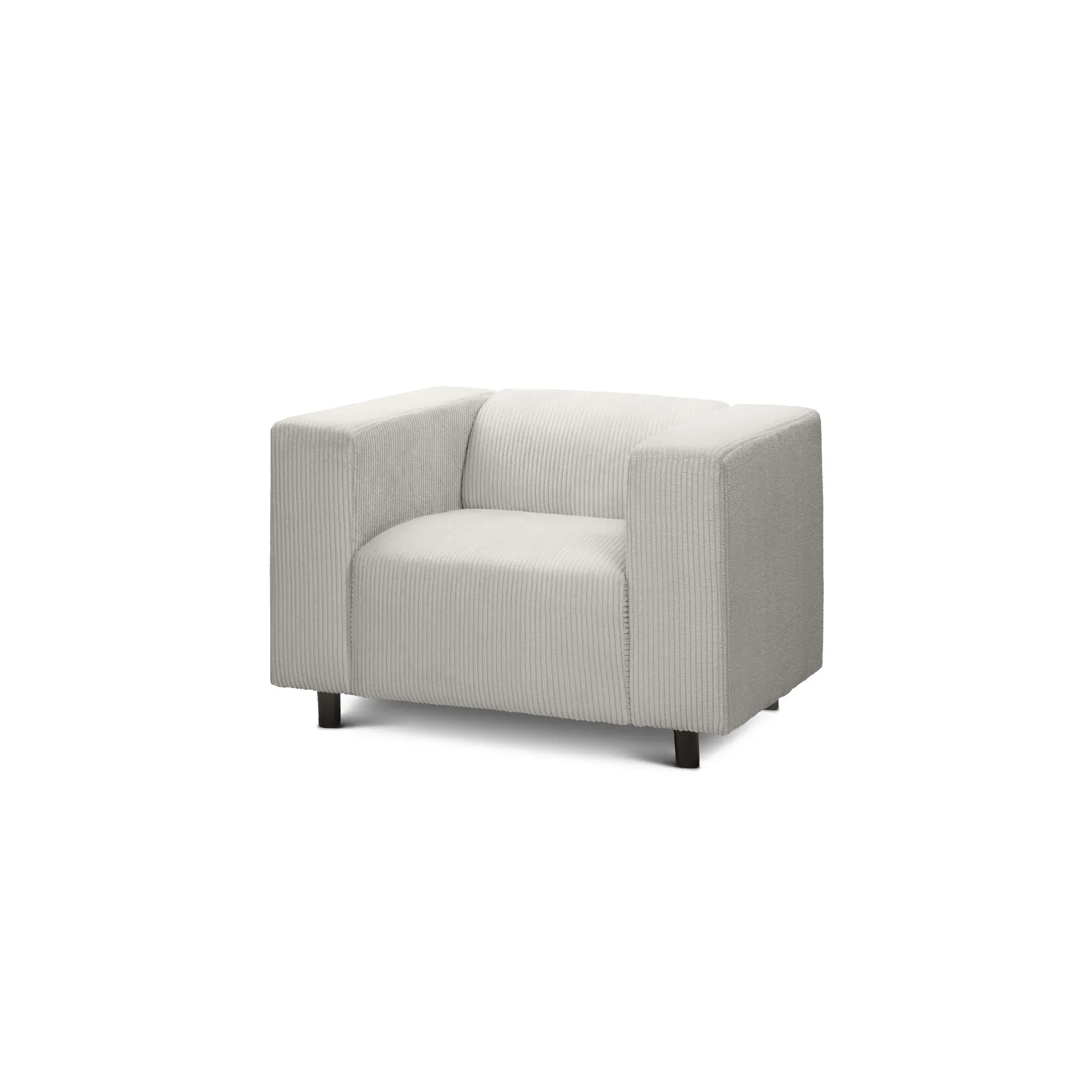 Fotel 95 cm do relaksu w stylu skandynawskim | July Lniany Krem (POSO 100)