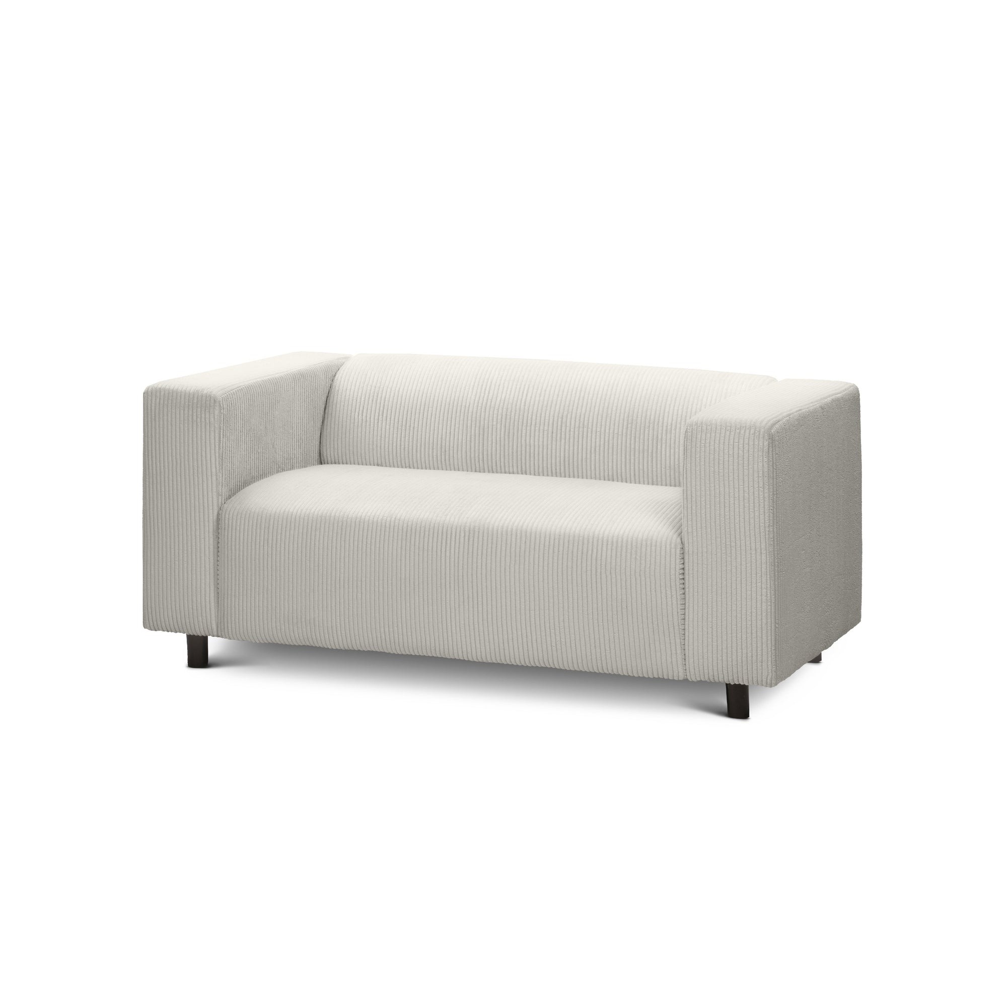 sofa 2-osobowa 151 cm – sztruks POSO, styl minimalistyczny | July Lniany Krem (POSO 100)
