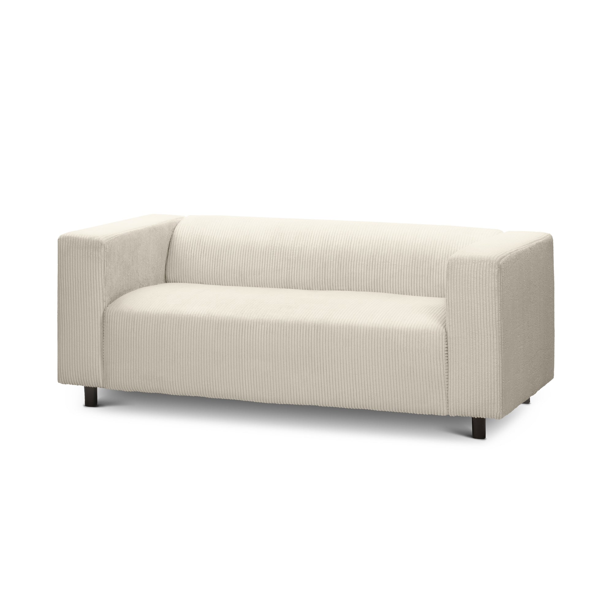 Sofa 3-osobowa 175 cm – kompaktowa, nowoczesny sztruks | July Kość Słoniowa (POSO 105)