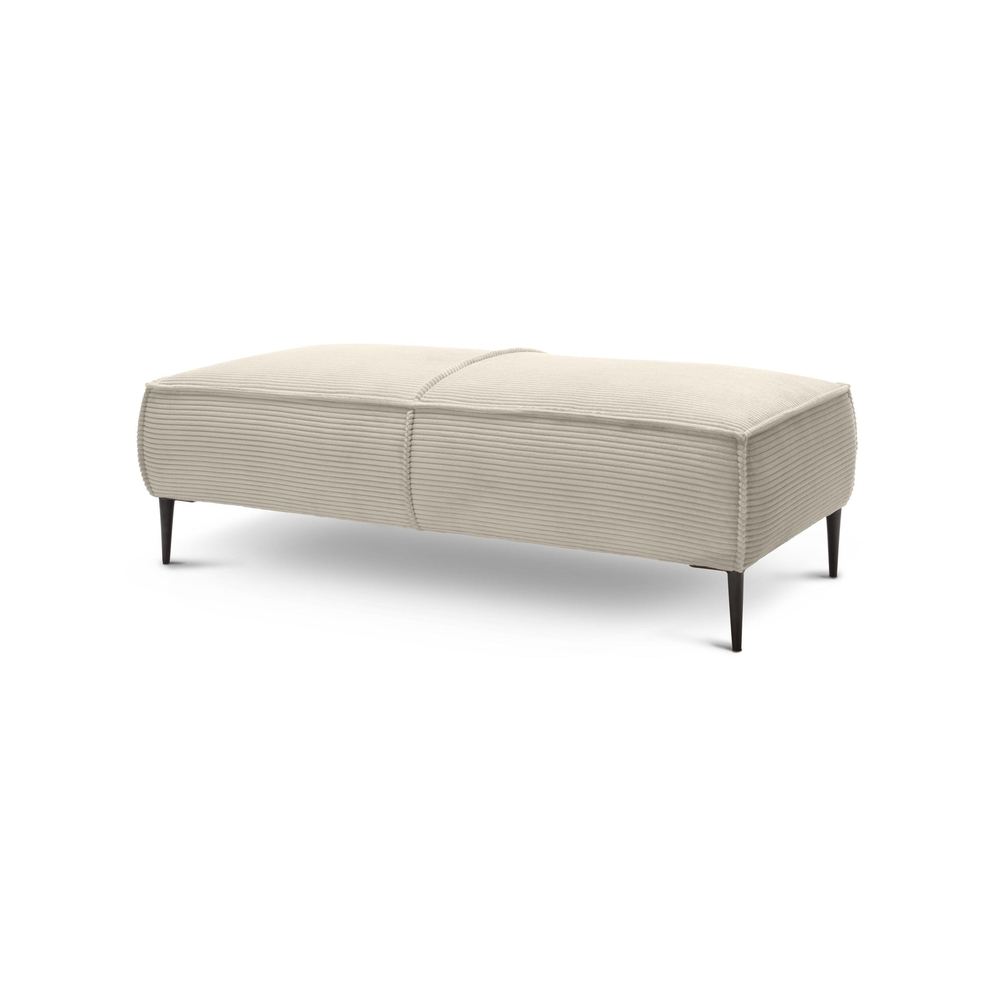 Pufa 140 cm do salonu w stylu modern – kompaktowa forma, elastyczne siedzisko | May Kość Słoniowa (POSO 105)