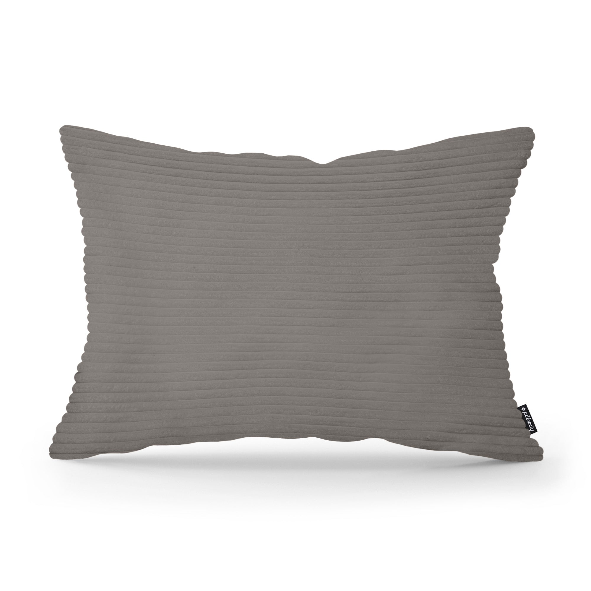 Poduszka Dekoracyjna Szeroki Sztruks 40x55 Brązowy Grafit