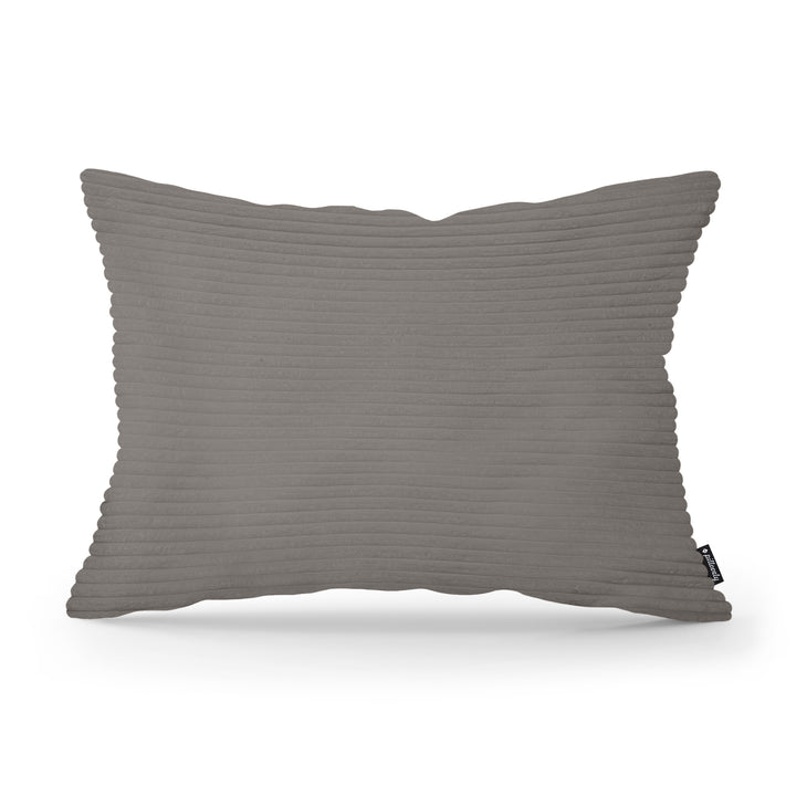 Poduszka Dekoracyjna Szeroki Sztruks 40x55 Brązowy Grafit