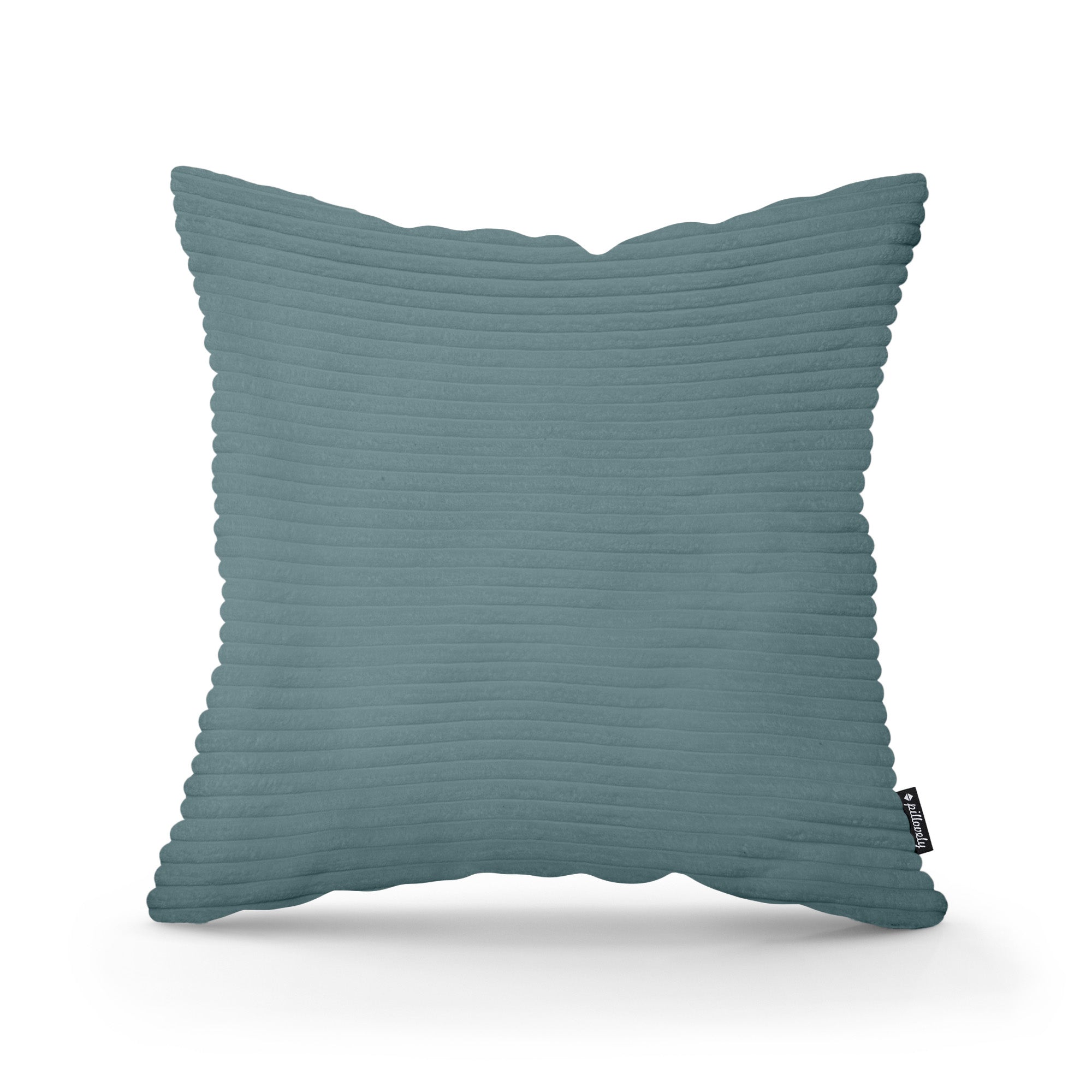 Poduszka dekoracyjna 45×45 cm w stylu scandi i boho – wyraziste prążki | Szeroki Sztruks Głęboki Grafit (POSO 125)