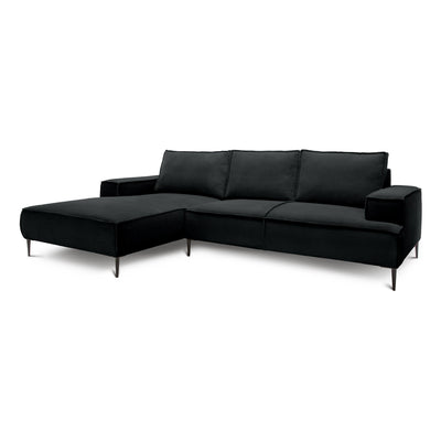 Narożnik 3-osobowy 275 cm w stylu modern classic | May Węgiel (POSO 135) Lewostronny