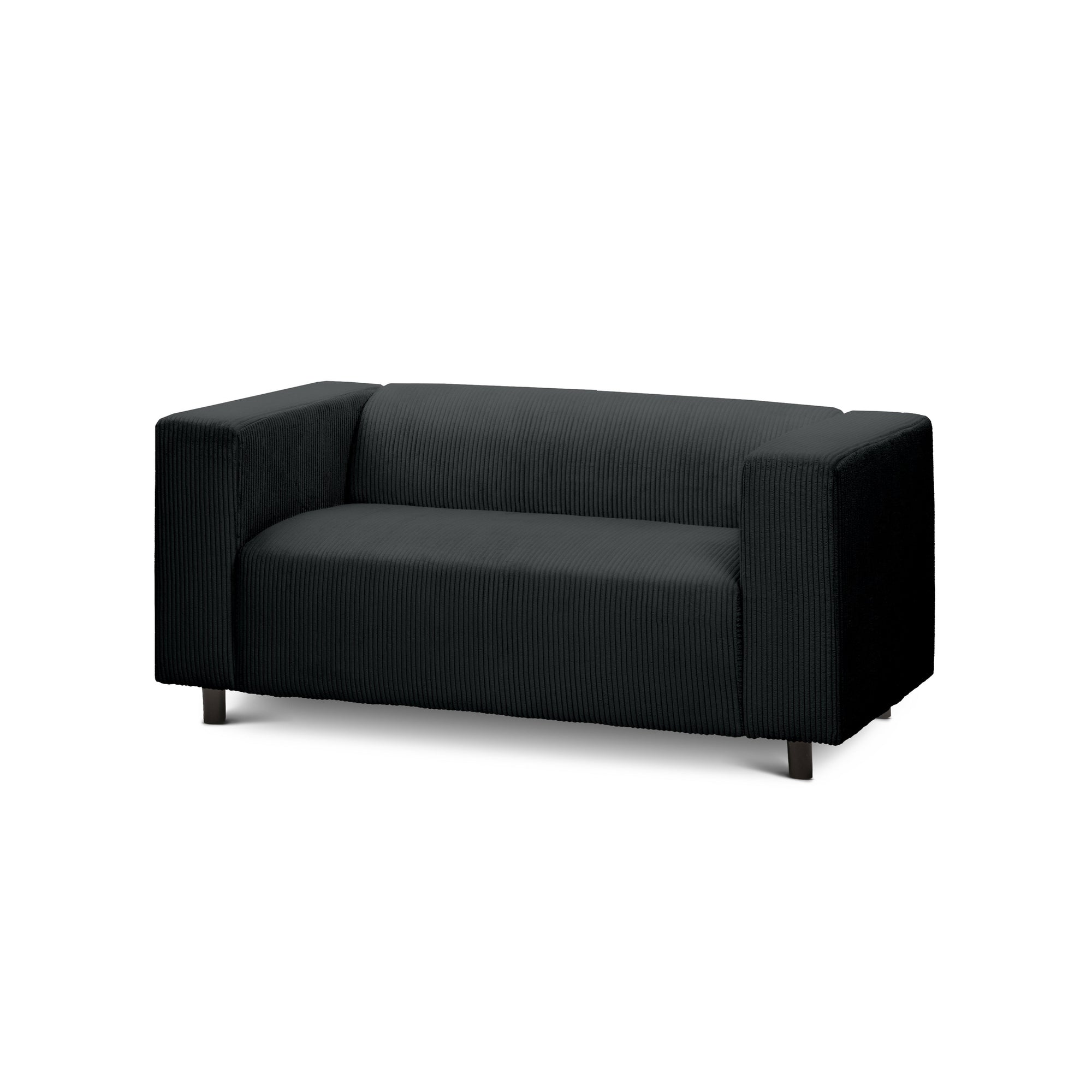 sofa 2-osobowa 151 cm – sztruks POSO, styl minimalistyczny | July Węgiel (POSO 135)