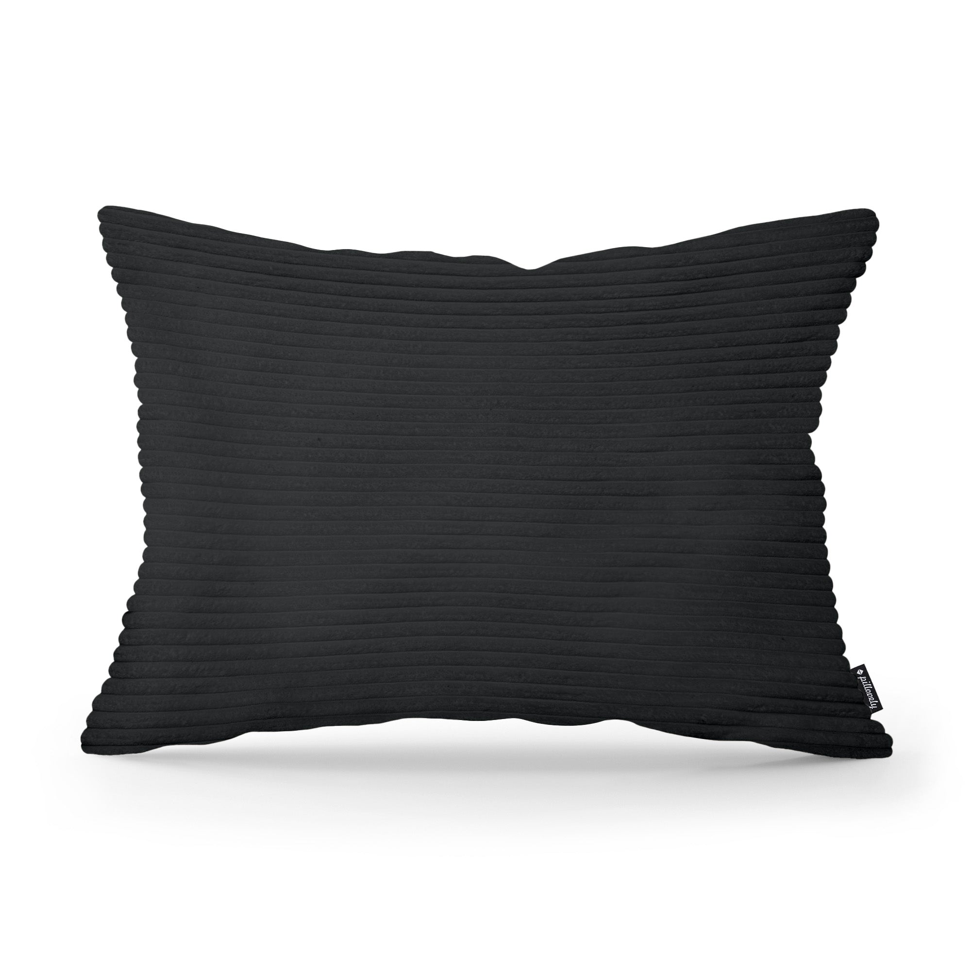 Poduszka Dekoracyjna Szeroki Sztruks 40x55 Węgiel