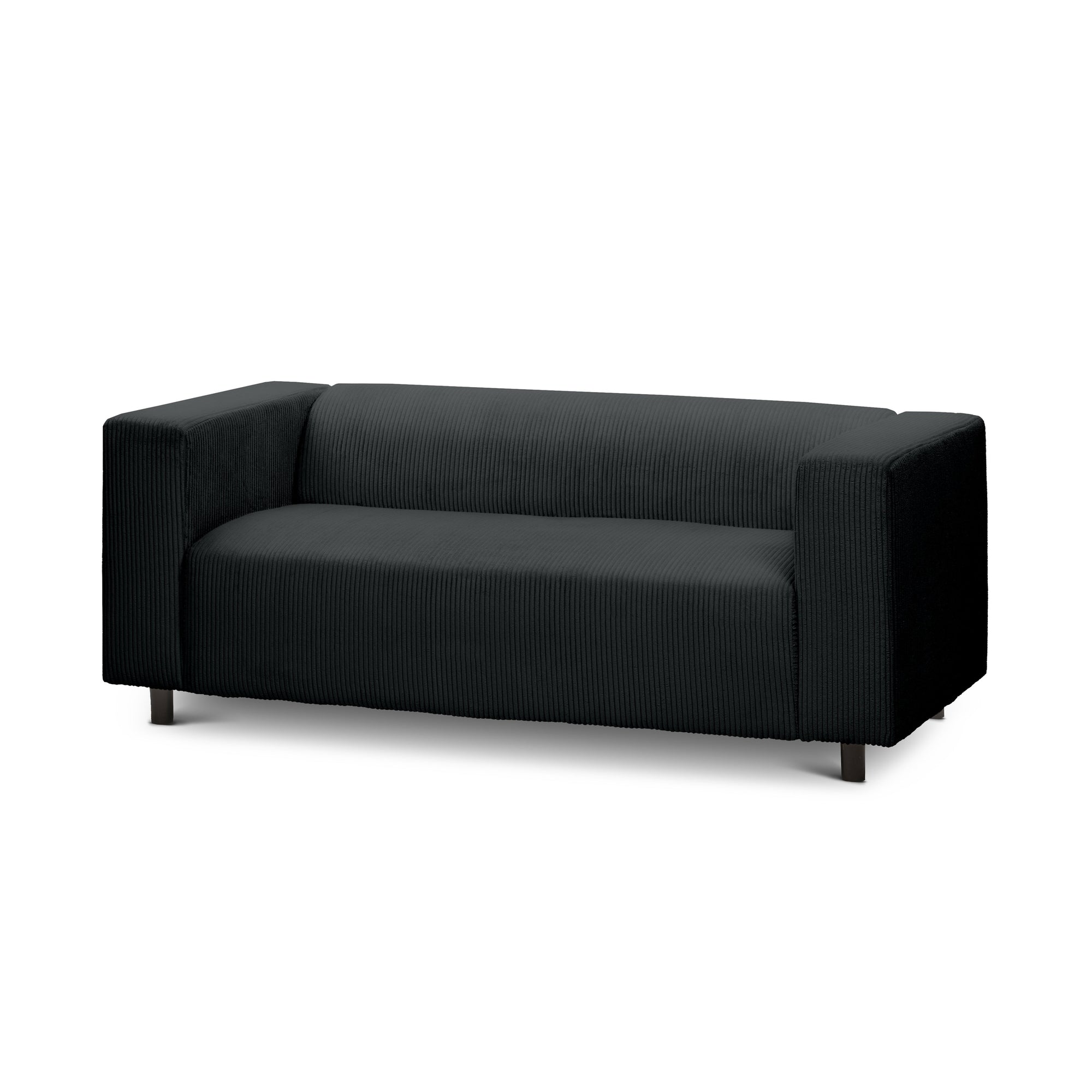 Sofa 3-osobowa 175 cm – kompaktowa, nowoczesny sztruks | July Węgiel (POSO 135)